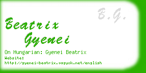 beatrix gyenei business card